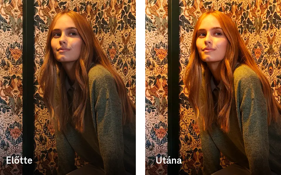 Portrékép, előtte-utána összehasonlítás