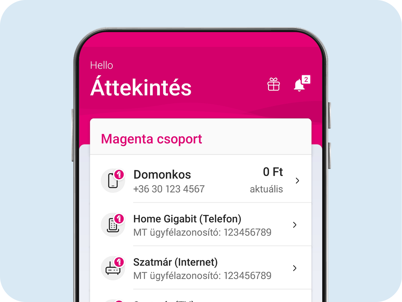  Lépj be a Telekom alkalmazásba
